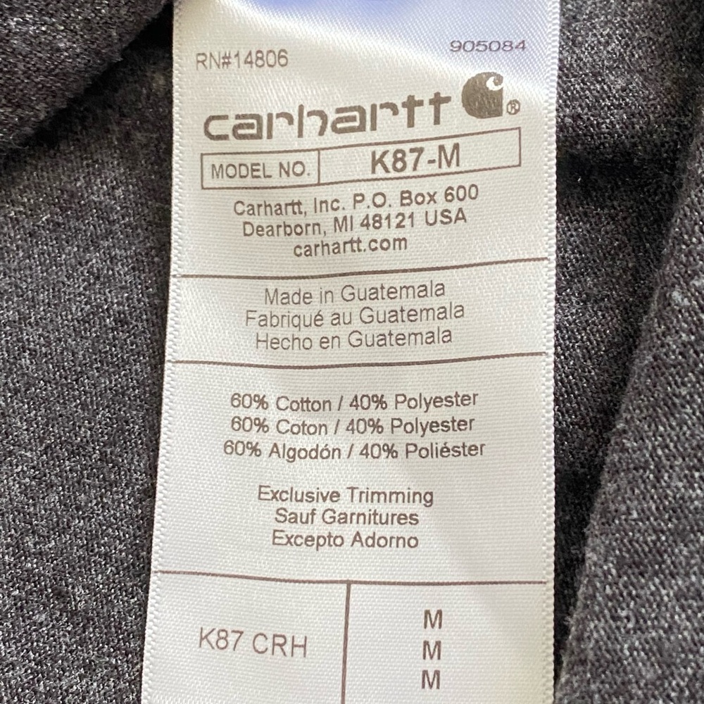 Men’s Carhartt Heavy Duty Pocket Tee Shirt in Charcoal Gray.  Size Medium.  EUC - Picture 14 of 14